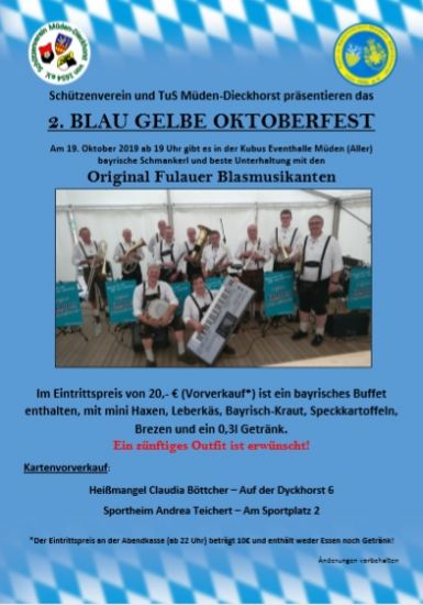 2. Blau-Gelbes Oktoberfest 2. Blau-Gelbes Oktoberfest